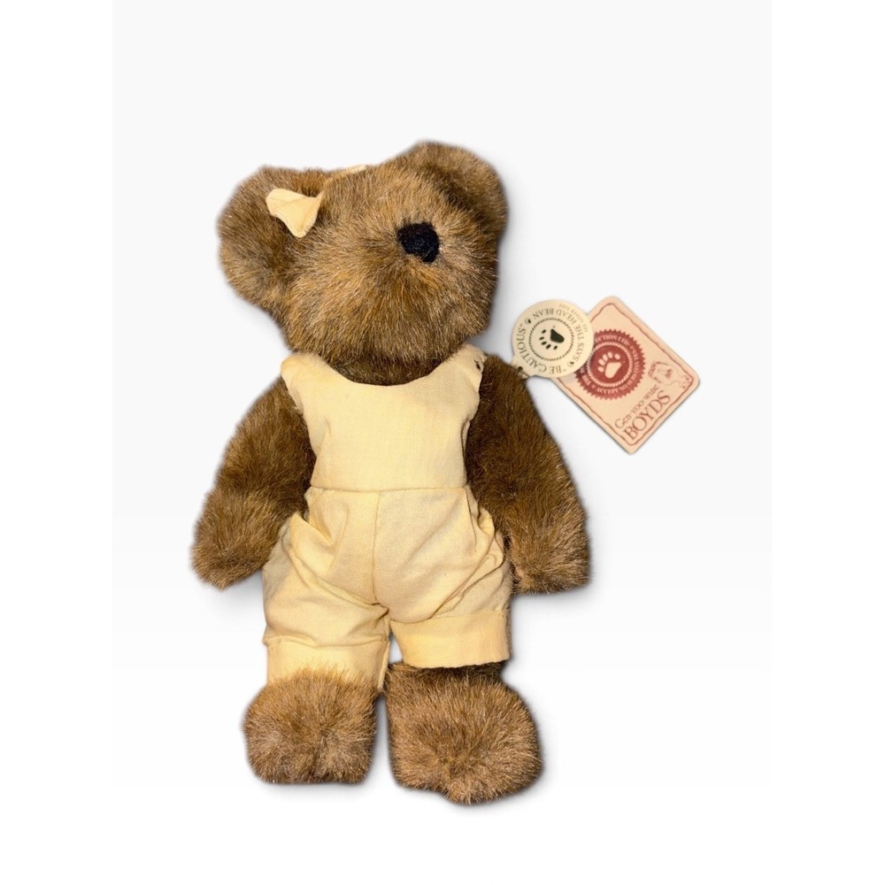 Vtg 9" Boyds Bears Clementine Mccoy Head Bean Collection # 919808 Tjs Best Dress
